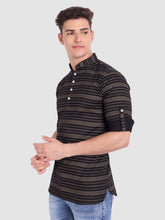 Mens Three Strip Full Sleeve Kurta